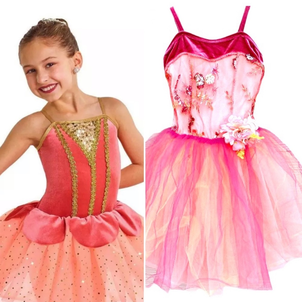 Curtain Call Peach Ballerina Dance Costume